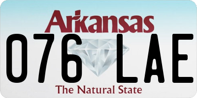 AR license plate 076LAE