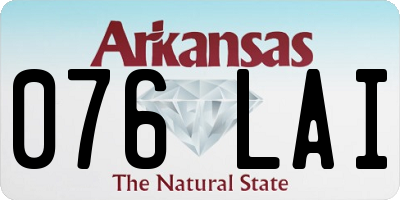 AR license plate 076LAI