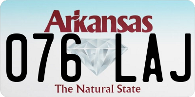 AR license plate 076LAJ