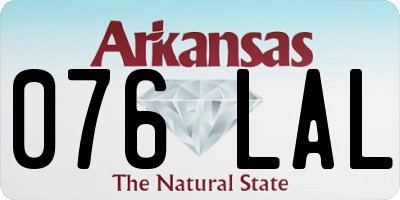 AR license plate 076LAL