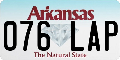 AR license plate 076LAP