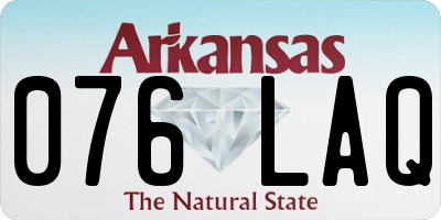 AR license plate 076LAQ