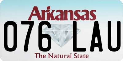 AR license plate 076LAU