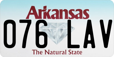 AR license plate 076LAV