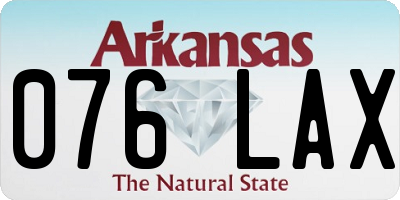 AR license plate 076LAX