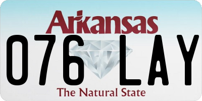 AR license plate 076LAY