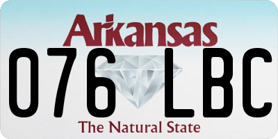 AR license plate 076LBC