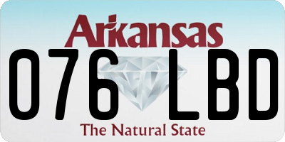AR license plate 076LBD