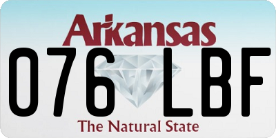 AR license plate 076LBF