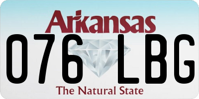 AR license plate 076LBG