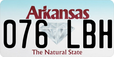 AR license plate 076LBH