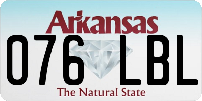 AR license plate 076LBL