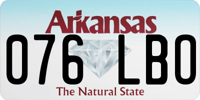 AR license plate 076LBO