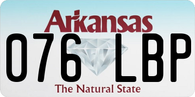 AR license plate 076LBP