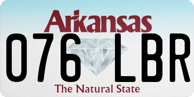 AR license plate 076LBR