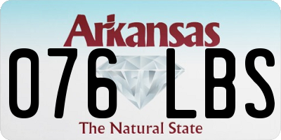 AR license plate 076LBS