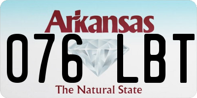 AR license plate 076LBT
