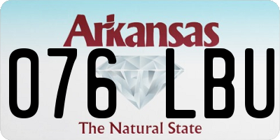 AR license plate 076LBU