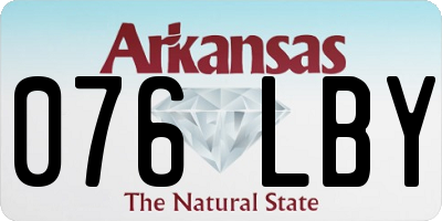 AR license plate 076LBY
