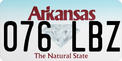 AR license plate 076LBZ