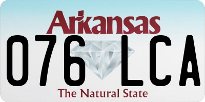 AR license plate 076LCA