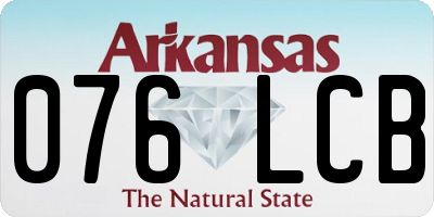 AR license plate 076LCB