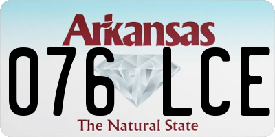 AR license plate 076LCE