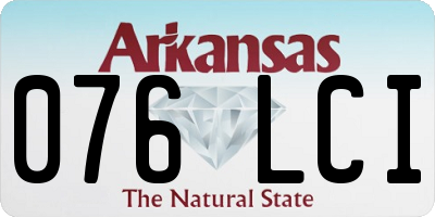AR license plate 076LCI