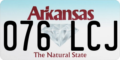 AR license plate 076LCJ