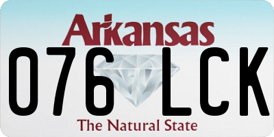 AR license plate 076LCK