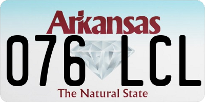 AR license plate 076LCL