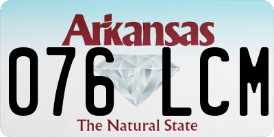AR license plate 076LCM
