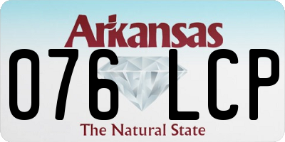 AR license plate 076LCP
