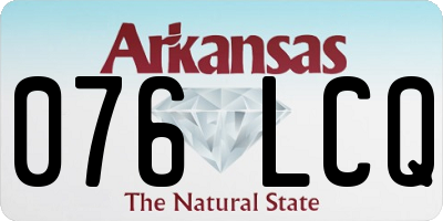 AR license plate 076LCQ