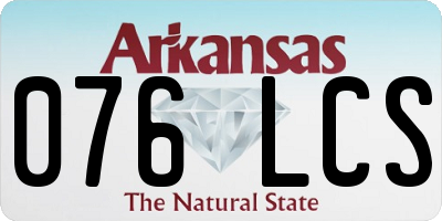 AR license plate 076LCS