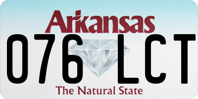 AR license plate 076LCT