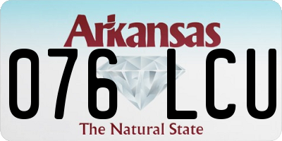 AR license plate 076LCU