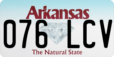 AR license plate 076LCV