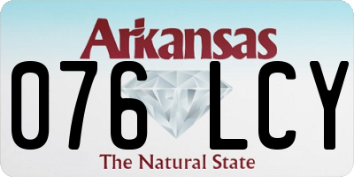 AR license plate 076LCY