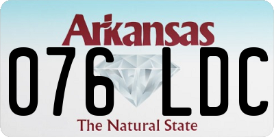 AR license plate 076LDC