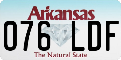 AR license plate 076LDF