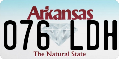 AR license plate 076LDH