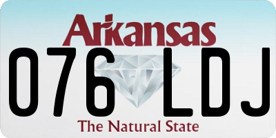 AR license plate 076LDJ