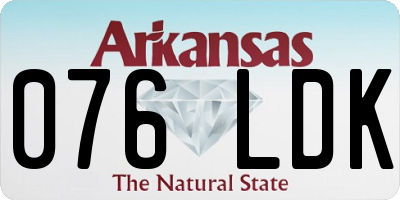 AR license plate 076LDK