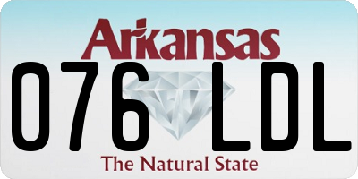 AR license plate 076LDL