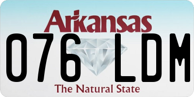 AR license plate 076LDM
