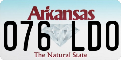 AR license plate 076LDO
