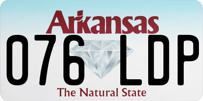 AR license plate 076LDP