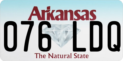 AR license plate 076LDQ