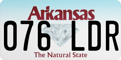 AR license plate 076LDR